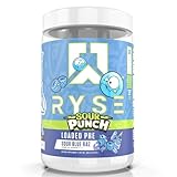 Ryse Loaded Pre Workout Powder Supplement for Men & Women | Pumps, Energy, Focus | Beta Alanine + Citrulline | 390mg Caffeine | 30 Servings (Sour Punch Blue Raz)
