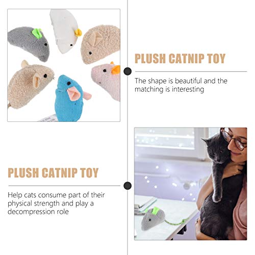 Balacoo 6 peças de brinquedo de gato, gato, gato, gato, gato, gato, fofo, brinquedo para mastigar e