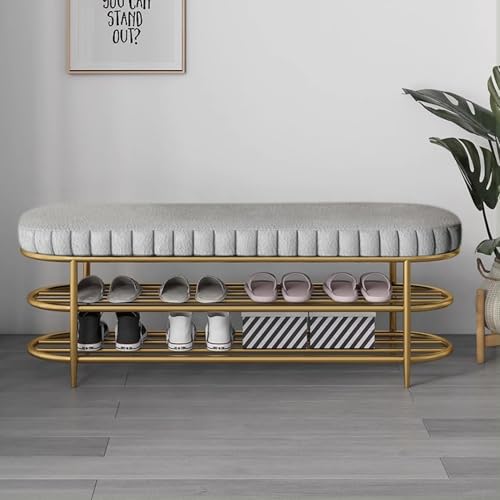 Banc à chaussures rembourré contre le désordre des petits espaces
