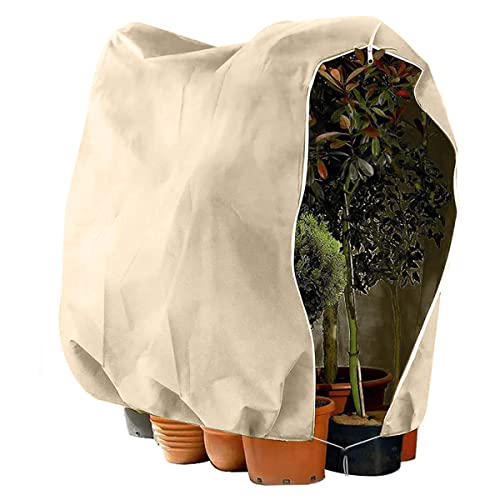 Protección de invierno para plantas, protección contra heladas, saco para plantas de 240 x 200 cm, con cierre de cremallera, transpirable, lavable, reutilizable Cover