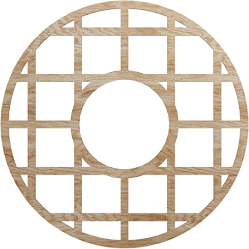 Ekena Millwork 30" OD x 10 7/8" ID x 1/4" T O'Neal Wood Fretwork Pierced Ceiling Medallion, Red Oak