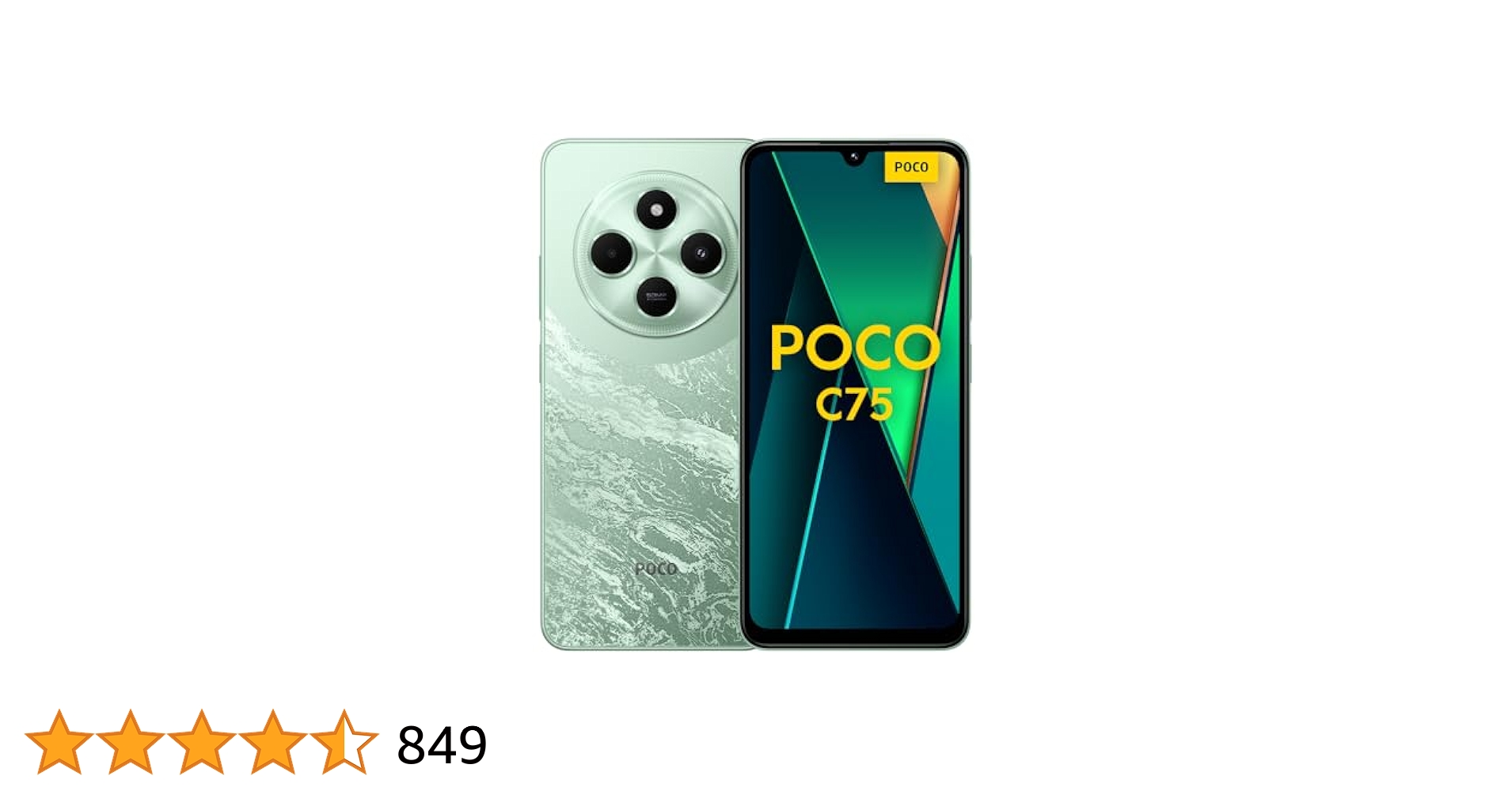Poco C75 6GB 128GB Black Android Smartphone, 2.0GHz, 6.88