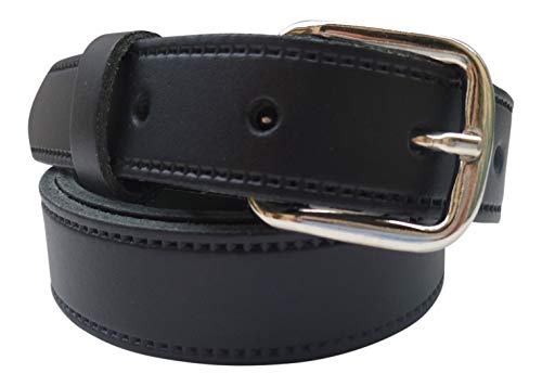 Streeze Cintura in Vera Pelle Nera per Bambino 24mm. Elegante Cintura da Scuola (girovita 66cm - 70cm, nero)