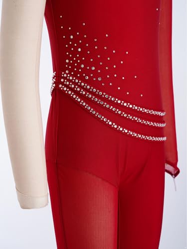 Combinaison gymnastique une épaule extensible maillot de compétition - 5