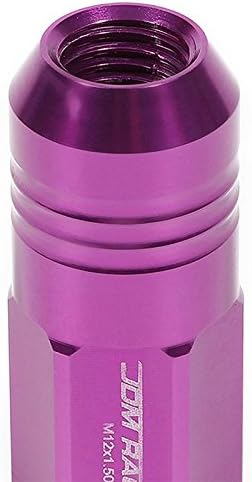 Purple Aluminum M12 x 1.50 20MM Diameter/50MM Height Close End Acorn Tuner 20 Piece Lug Nuts