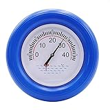 Indicador de temperatura preciso: el termómetro de agua de la piscina está equipado con un sensor de temperatura de alta precisión para garantizar una visualización precisa y un rango de medición de temperatura flexible (0 °C a 40 °C).