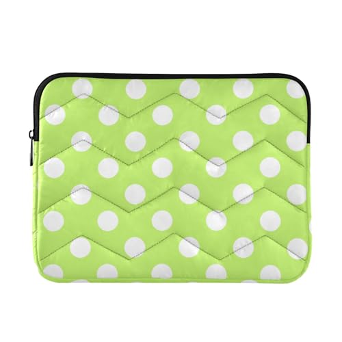 Funda para Laptop 13-14 Pulgadas Diseño Lunares Verde Lima miniatura 1