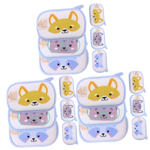 Éponge de bain pour animaux Healvian lavable exfoliante pour toilette de chien