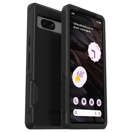 OtterBox Commuter Case for Google Pixel 7a, Shockproof, Drop Proof, Rugged, Protective Case, 3X Tested to Military Standard, Antimicrobial Protection, Black