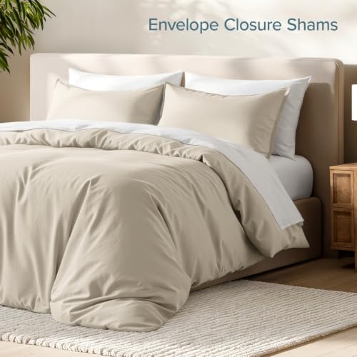 Bare Home Duvet Cover Set 1800 Ultra-Soft (Oversized King, Sand) by Bare Home - Used condition - Image 4
