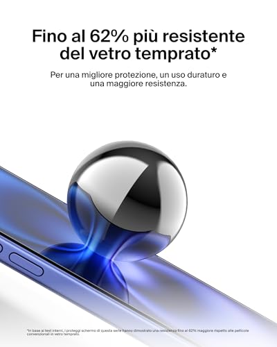 Belkin Screenforce Invisiglass Pellicola Protettiva Per Iphone 16 Plus, Pellicola Antigraffio, Easy Align Per Applicazione Senza Bolle, Vetro Riciclato Per Iphone 16 Plus, Iphone 15 Plus, 14 Pro Max - 5