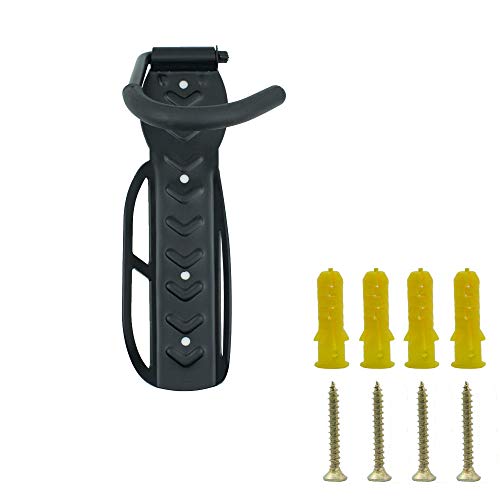 YOUMI Wall Mounted Bike Hook, Bicycle Wall-Mounted Hook Rack Storage Vertical Bicycle Hook, Used for Indoor Scaffolding or Garage Scaffolding. The Maximum Bicycle Capacity is 60 pounds. (1 Black)
