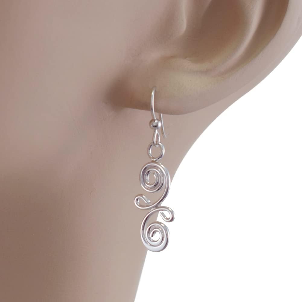 Aria Swirl American Made Hand-Forged Sterling Silver Earrings