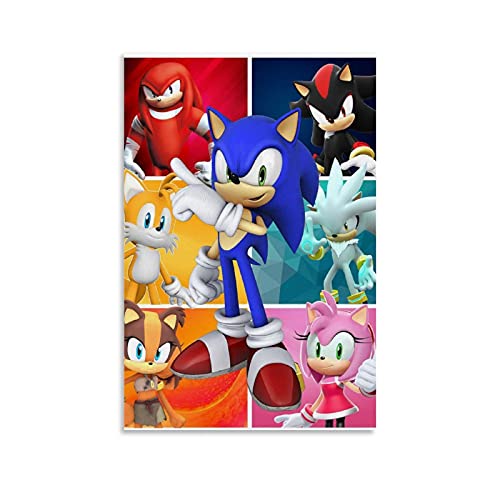 GIUU Sonic - Póster de lienzo (40 x 60 cm)