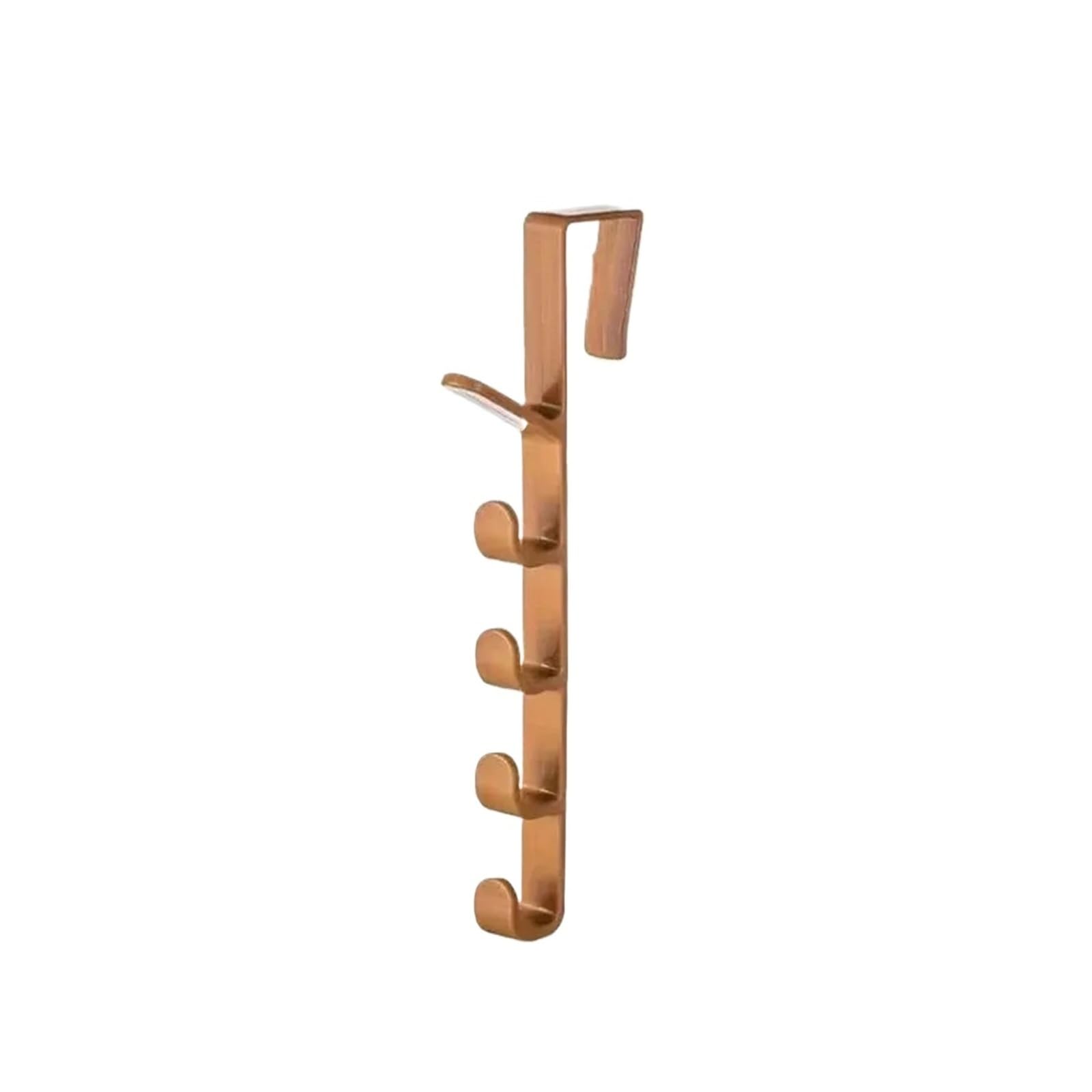 Zguouzantye Brown 1Pcs Plastic Over-The-Door Organizer For Clothes Hats