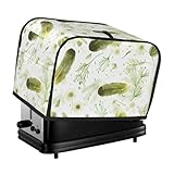 Grüne Gurke Print 2 Scheibe Toaster Abdeckung Fingerabdruck Brot Maker Protektoren,Küche...