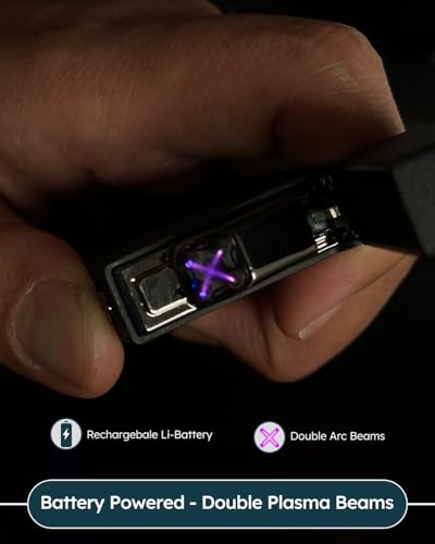 Encendedor Eléctrico Doble Arco Plasma USB Recargable miniatura 2