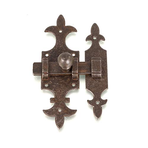 Antikas - Loquet coulissant, comme des ferrures de porte anciennes comme fermeture pour meubles - Verrou