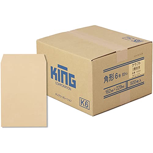キングコーポレーション クラフト封筒 角形6号 85g 500枚入 152201