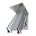 Sturdy Loft Ladder Semi-Automatic Attic Telescopic Ladder with Ladder Hook Home Folding Attic Stairs Indoor Outdoor Wall Mount Attic Ladder Classic (M2 70x120cm/28x48in)