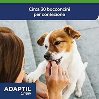 ADAPTILl® Chew - Snack Naturali Calmanti per Cani - 30 pezzi - Tranquillante e Antistress per Cani Agitati Iperattivi, Rilassamento per Viaggi e Momenti Stressanti