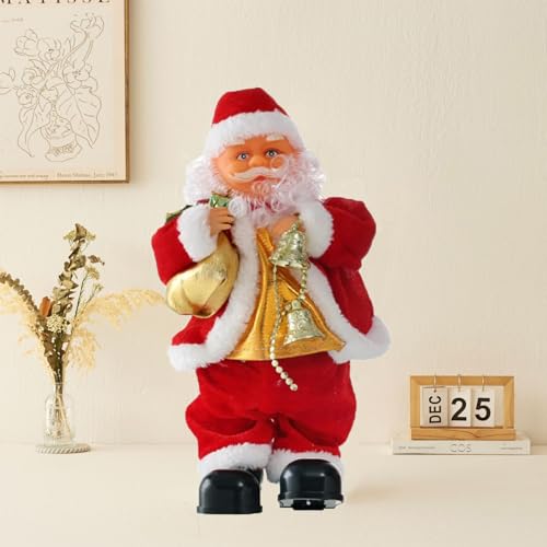 Weihnachtsdeko Singender Weihnachtsmann Tanzender Nikolaus Dekofigur...
