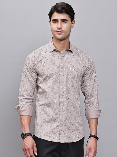 Image of Majestic Man Pure Cotton Slim Fit Printed Casual Shirt for Men