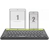 Coverzone C380 Portable Slim Design with Dual Bluetooth Connections Multi-Connect Bluetooth Keyboard (Black) with Tablet Holder with Phone Holder Compatible with iPad