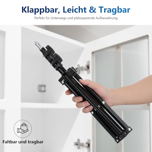 SOIMISS Beamer Ständer, Multifunktionaler Beamer Stativ mit Klappbar, Verstellbarer Höhe Von 40cm Bis 110cm, Projektor Halterung mit Klein Tablett, Laptop Ständer Tragbarer Projektorständer für Kamer