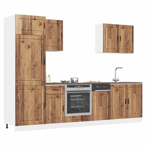 Gecheer Mueble Cocina Kalmar Madera Vieja 7 pzas Madera contrachapada