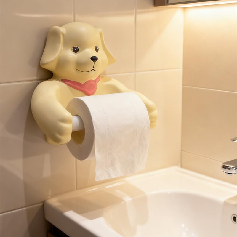Soporte para rollo de papel higiénico de perro para ahorrar espacio 4