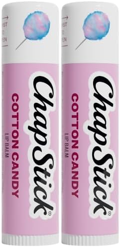 ChapStick Lip Balm, Hydrating Cotton Candy 2-Pack, 0.15 Oz Ea