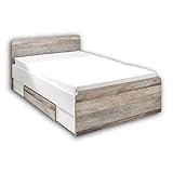 jugendzimmer komplett bett 120x200 TREIBHOLZ OPTIK - Sie sind auf der Suche nach einem schönen, kompletten Jugendzimmer? Dann ist das gemütliche Designkonzept in Driftwood Optik / Weiß genau das Richtige für Sie.