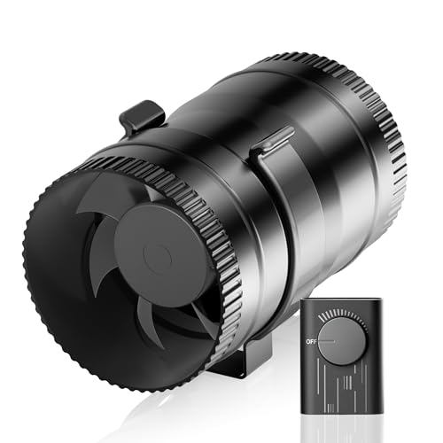 Hon&Guan ダクトファン 75mm 中間取付型【インボイス制度登録店】換気扇 パイプファン 排気 強力 省エネ 静音 ダクト用/窓用/卓上用/塗装ブース用/家焼肉 丸形タイプ 産業用換気扇 取扱説明書付(HI-75SD/φ75mm,単品)