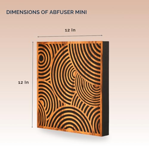 Image of Timber Acoustics Abfuser Mini Acoustic Panel | Diffusion & Absorption | Reduces Echo | For Studios, Home Theatres & Living Spaces | 1ft x 1ft x 2in (Concentric Arcs, Set of 4)