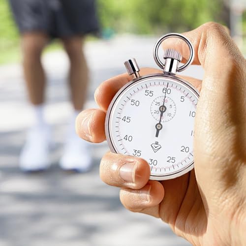 Chronomètre analogique avec pause et boîtier robuste en acier inoxydable