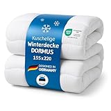 Bettdecke 155x220 Winter, Ökotex 100, weiche Winterdecke von Schlafexperten, Winterbettdecke 155x220cm extra warm, Dicke Steppdecke, Blanket aus EU