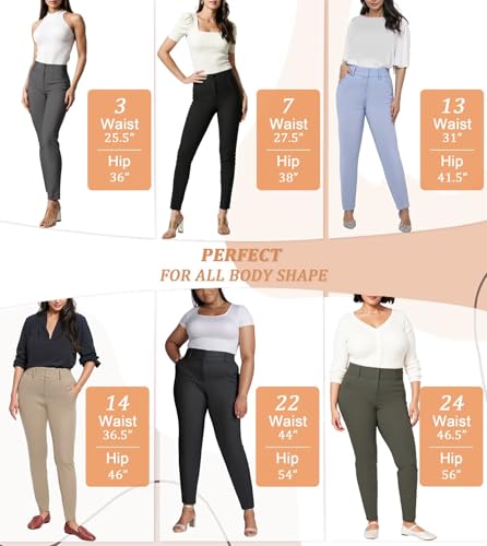 Hybrid & Company Womens Super Comfy Flat Front Stretch Trousers Chino Pants4