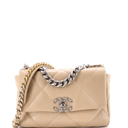 Chanel, Pre-Loved 19 Flap Bag Medium, Neutral