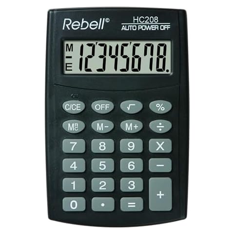 Rebell HC208 Compact Pocket Calculator Cover