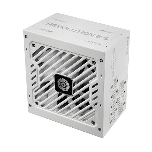 ENERMAX Revolution III S 1000 W Snow White |80 Plus Cybenetics Platinum |alimentatore completamente modulare ATX 3.1 PCIe 5.1 12V-2x6 |silenziosa ventola FDB da 120 mm Semi-fan less| 105°C jap. Caps | - Alimentatore - Immagine 2