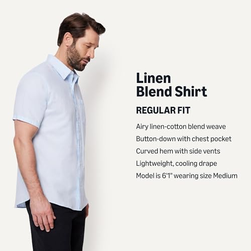 Amazon Essentials Men's Men's Polo Shirts Short Sleeve, Slim-Fit Cotton Pique, Light Blue, Medium by Amazon Essentials - Used condition - Image 4