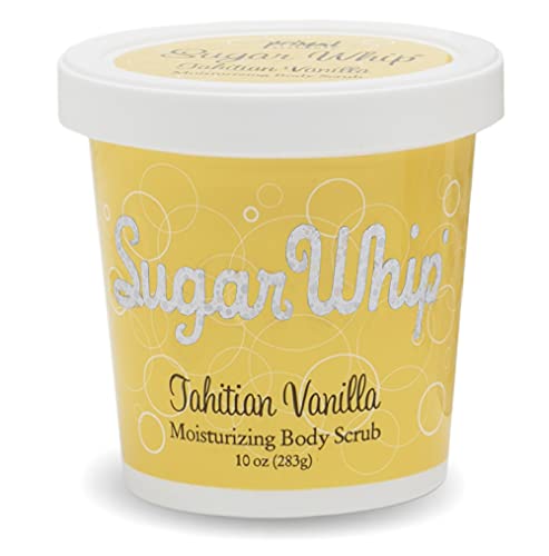 Primal Elements Sugar Scrub, Exfoliating Sugar Whip, Face and Body Cleanser, Moisturizer, Tahitian Vanilla, 10 oz Package