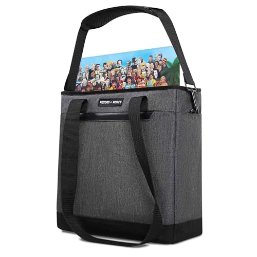 Record Roots Vinyl Record Bag Maximum Protection & Water-Resistant Storage Holder for 30 to 40 LPs...