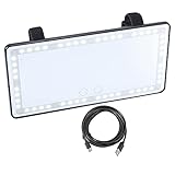 Einstellbare Leuchten: Dieser Auto-Schminkspiegel verfügt über 48 weiße Leuchtener und 12 warme Leuchtener.