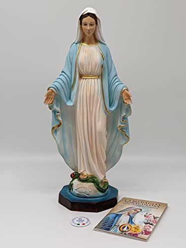 Estatua Virgen Inmaculada Concepción 40 cm con libro oraciones
