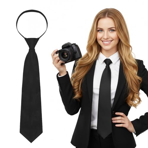 Image of Matwsec Black Tie 35cm Pre-Tied Ties