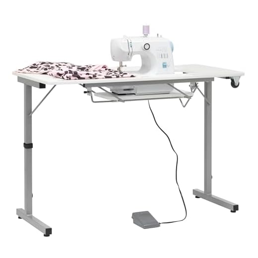27+ Inspiring Sewing Room Decor Ideas for a Creative Space 4 Rollaway II Compact Portable Folding Sewing Table, Silver/White