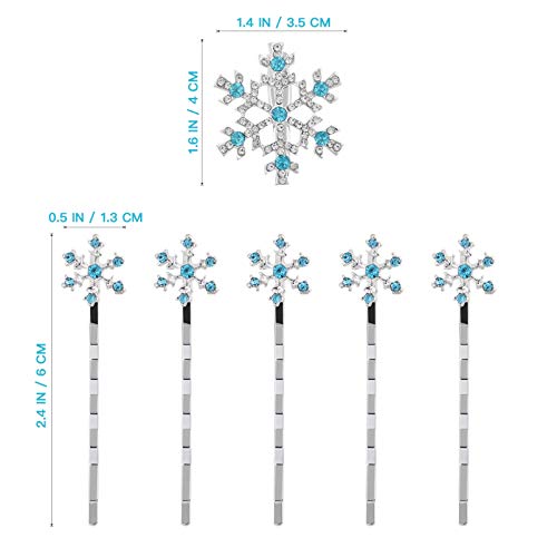 Lurrose 6pcs Boy Girl's Hair Clip Snowflake Hair Pins Mixed Ribbon Clips Barrettes for Boys and Girls Accessories - Image 2