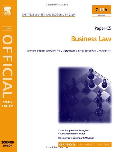 Buy Business Law (CIMA Study System Series- Certificate Level) — BookShops.in
